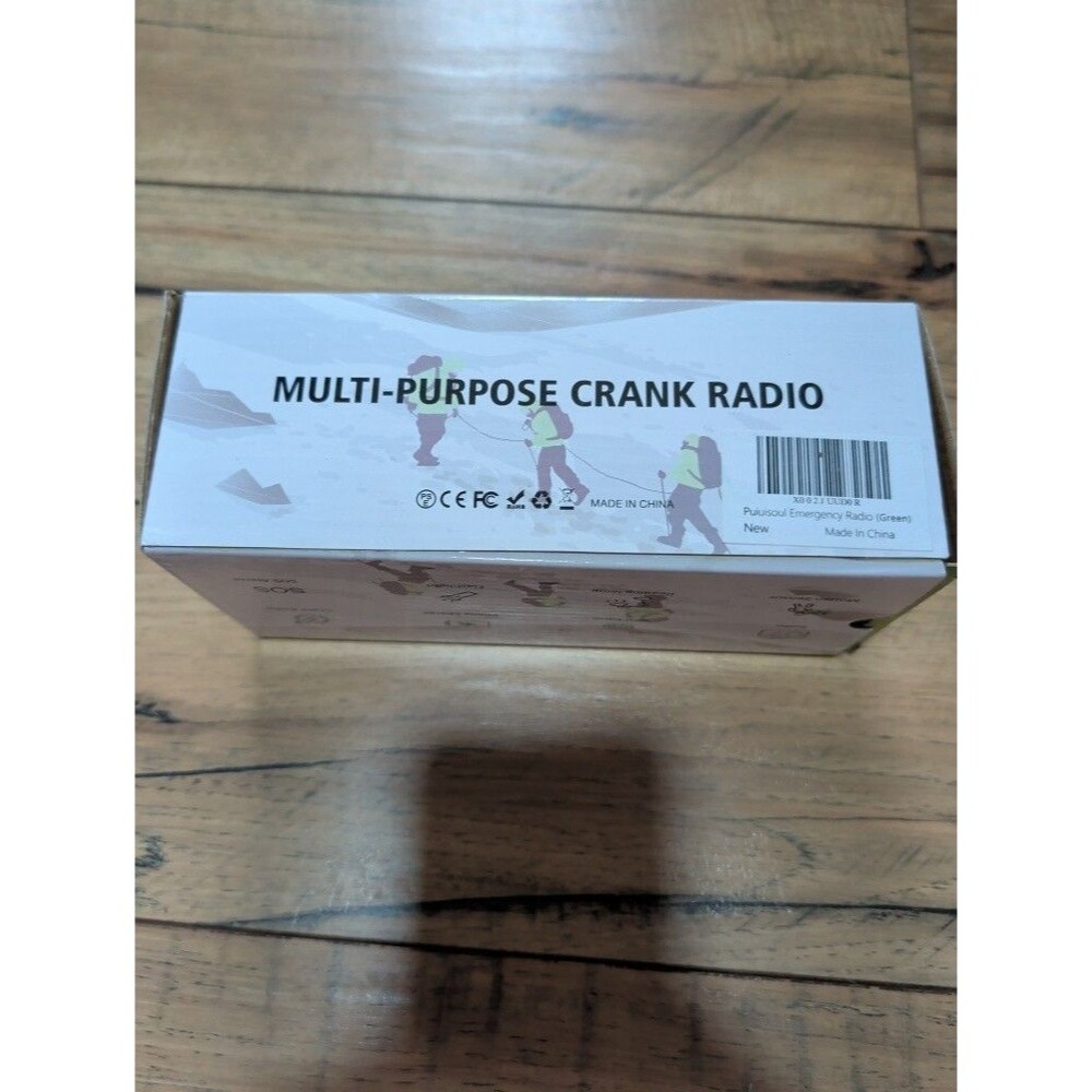 Puiuisoul Emergency Hand Crank Solar Radio AM FM Weather 4000mAh Power Bank Gree - Picture 2 of 3